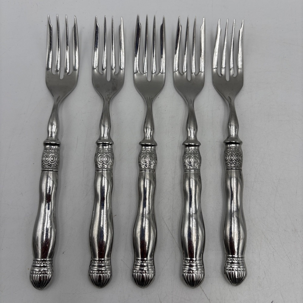 Southern Living Gallery Set of 5 Salad Forks Stainless Flatware Lot